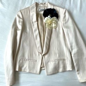 Lanvin Ivory Satin blazer jacket